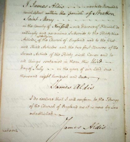 James Aldis Deed